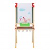 Zimtown Kids Wooden Easel, Dry Erase Board & Chalkboard, with Paper Roll and Drawing Accessories