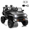 Yallstore 2 Seater 24V Ride on Car Toys for Big Kids, Electric Truck w/Remote Control for Boys and Girls (Black)