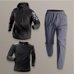 Men's Sportswear Set Quick-Dry Running Clothes Fitness Wear Morning Run Clothing Spring Autumn Basketball Training Jacket