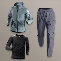 Men's Sportswear Set Quick-Dry Running Clothes Fitness Wear Morning Run Clothing Spring Autumn Basketball Training Jacket