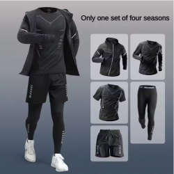 Men's Ice Fiber Quick-Dry Running & Fitness Full Set/Suit Tracksuit For Marathon, Training & Cycling，Jogging,Gym， sweatpants