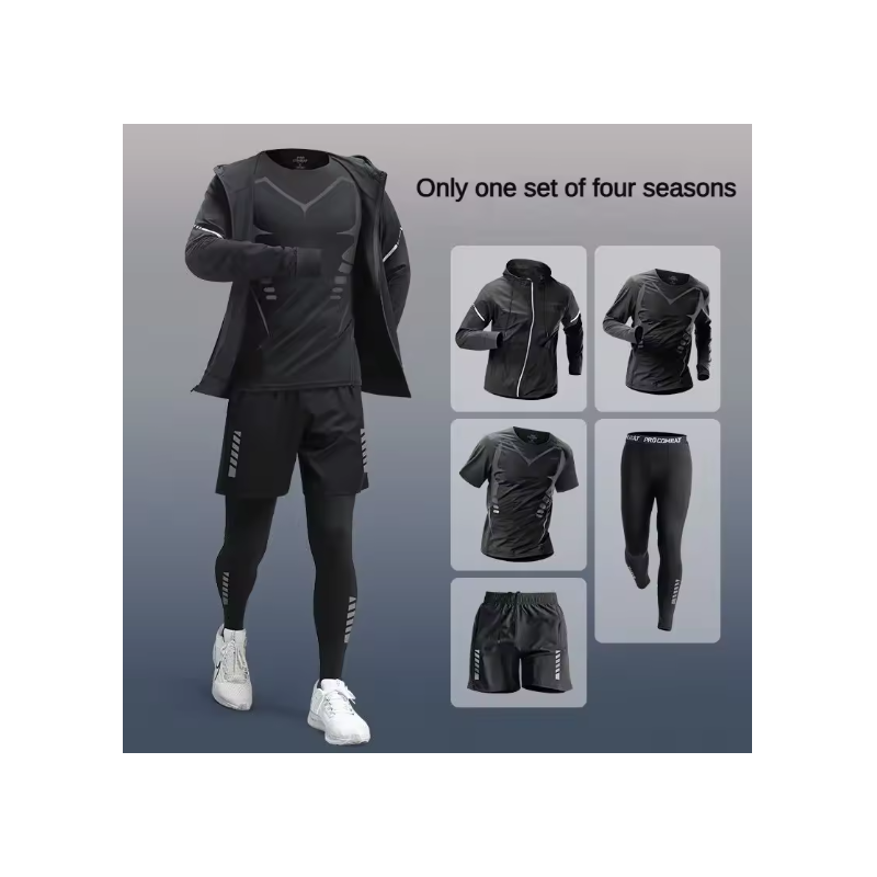 copie de Men's Sportswear Set Quick-Dry Running Clothes Fitness Wear Morning Run Clothing Spring Autumn Basketball Training Jack