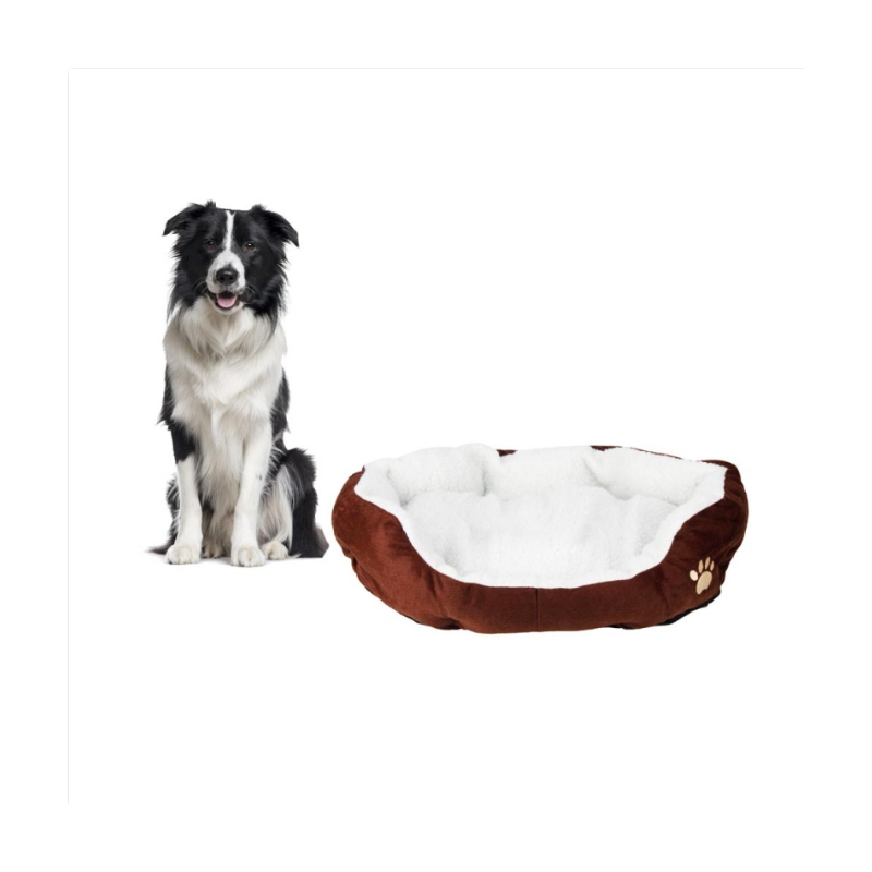 Zimtown Brown Round Dog/Cat Bed Polyester Mat