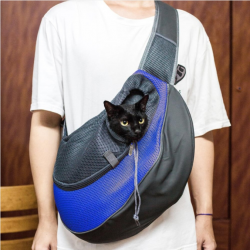 Zimtown Pet Dog Cat Puppy Carrier Bag Comfort Travel Tote Shoulder Bag Sling Backpack L Size Blue