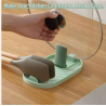 Pot Lid Holder Rack Spatula Ladle Shelf Spoon Cover Kitchen Stand Organizer