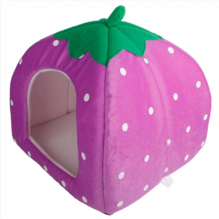 Zimtown Soft Strawberry Pet Dog Cat Bed House Kennel Doggy Warm Cushion Basket