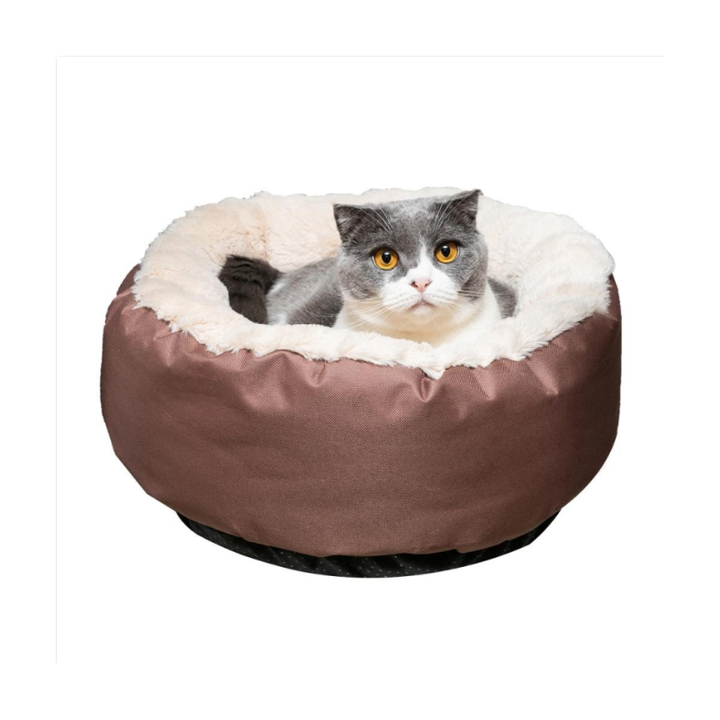 Zimtown Pet House Sleep Bed Cat Dog Round Shape Brown