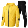 New Men Tracksuit 2 Pieces Men's Winter Jacket Casual Zipper Jackets Sportswear+Pants