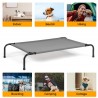 Cool 43" Large Dog Bed Elevated Outdoor Raised Pet Cot Indoor Steel Frame New