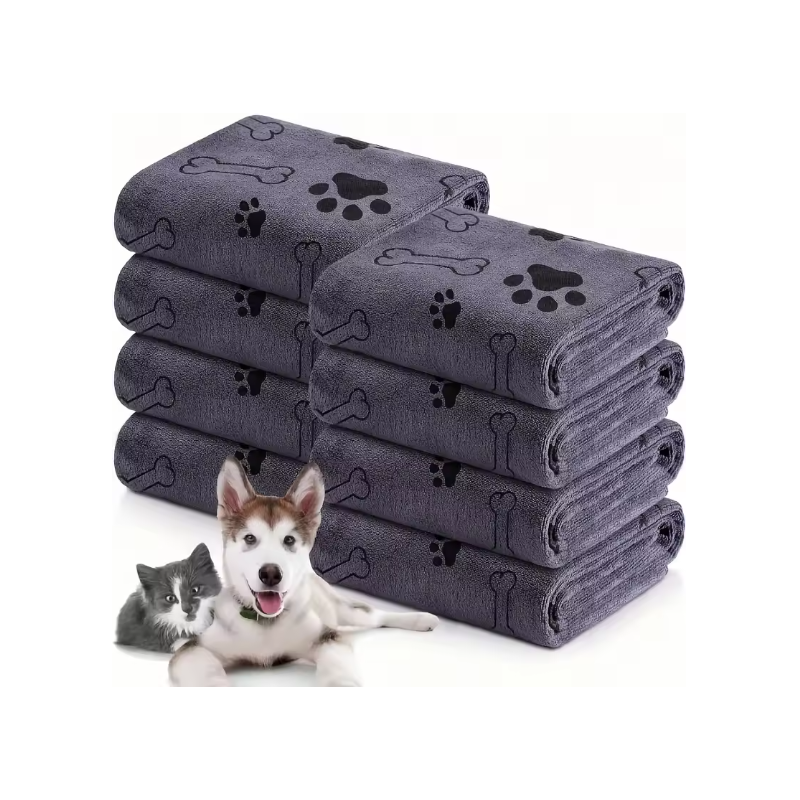 Quick-Drying Microfiber Dog Towel Absorbent Pet Bath Product Fiber Quick-drying Bath Towel