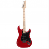 ST Stylish Electric Guitar with Black Pickguard Red