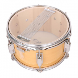 Glarry 10 x 6" Snare Drum Poplar Wood Drum Percussion Set Wood Color