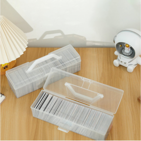 Clear Plastic Trading Card Storage Box Stackable Boxes for Sports Cards