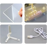 Acrylic Dry Erase White Board 12” x 8” Clear Desktop Whiteboard
