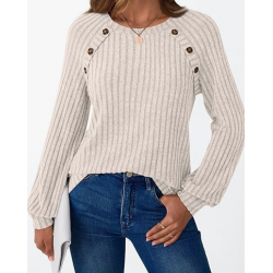 FB New Womens Long Sleeve Shirts Casual Tunic Work Tops