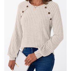 FB New Womens Long Sleeve Shirts Casual Tunic Work Tops