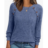 FB New Womens Long Sleeve Shirts Casual Tunic Work Tops