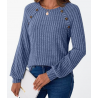 FB New Womens Long Sleeve Shirts Casual Tunic Work Tops