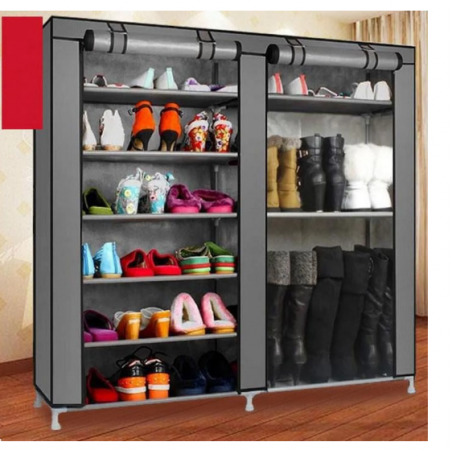 Zimtown Portable Double Closet Shoe Cabinet, 9 Tiers 27 Shoes