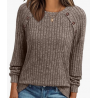 FB New Womens Long Sleeve Shirts Casual Tunic Work Tops