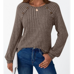 FB New Womens Long Sleeve Shirts Casual Tunic Work Tops
