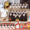 25 Pcs Little Jesus Figures Original Design Jesus Love You Mini Rubber Toys