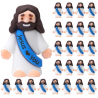 25 Pcs Little Jesus Figures Original Design Jesus Love You Mini Rubber Toys