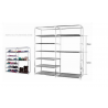 Zimtown Portable Double Closet Shoe Cabinet, 9 Tiers 27 Shoes