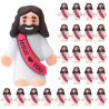 25 Pcs Little Jesus Figures Original Design Jesus Love You Mini Rubber Toys