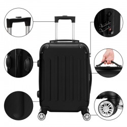 Zimtown 3 Pieces Travel Spinner Luggage Set Bag ABS Trolley Carry On Suitcase w/TSA