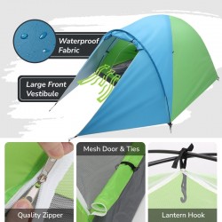 Zimtown Single Person Oxford Fabric Instant Tent, Blue & Green