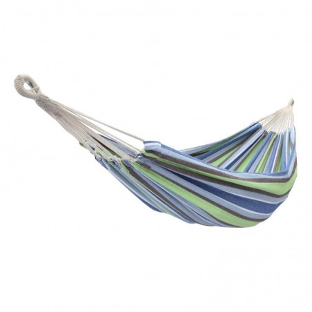 Zimtown Polyester & Cotton Hammock Double Hammock Bed w/ Portable Carrying Bag Green Strip